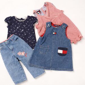 Y2K Girl's Classic Clothing Bundle 4PC, Baby 18-24M, Classic Red White & Blue